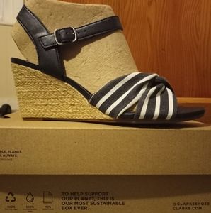 Clark's Margee Beth Wedge Espadrilles Sandals